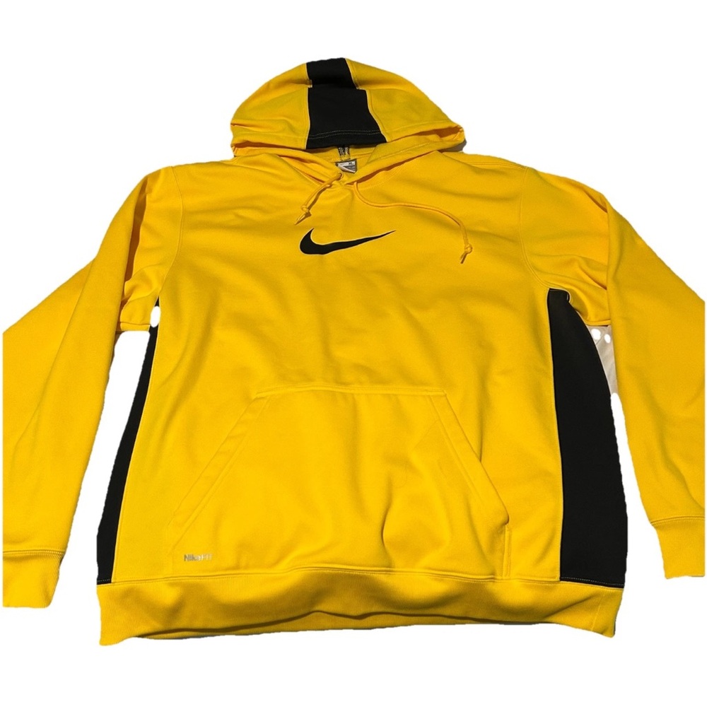 Nike Yellow and Black Hoodie